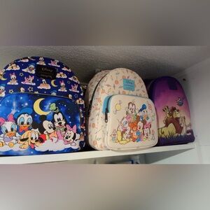 Loungefly bundle 9 loungefly minibackpack Two of them have a wallet